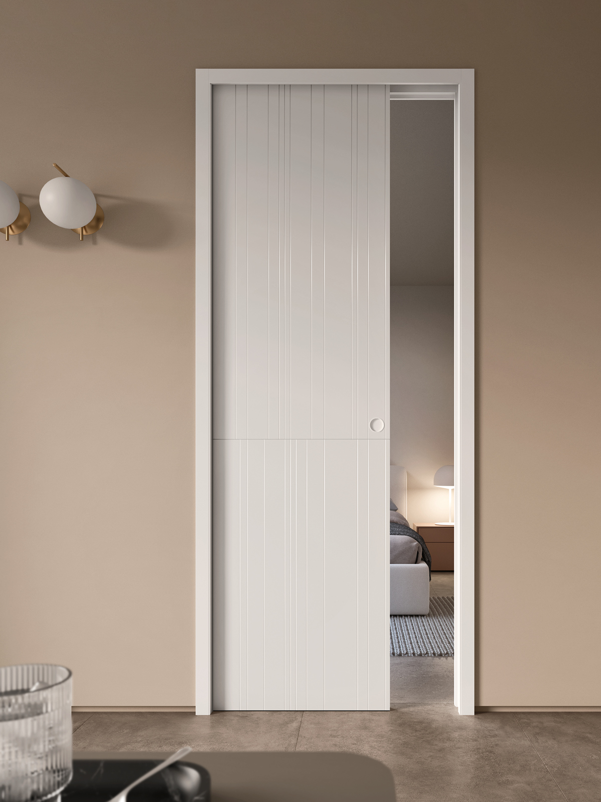 porta bianca scorrevole SoHO